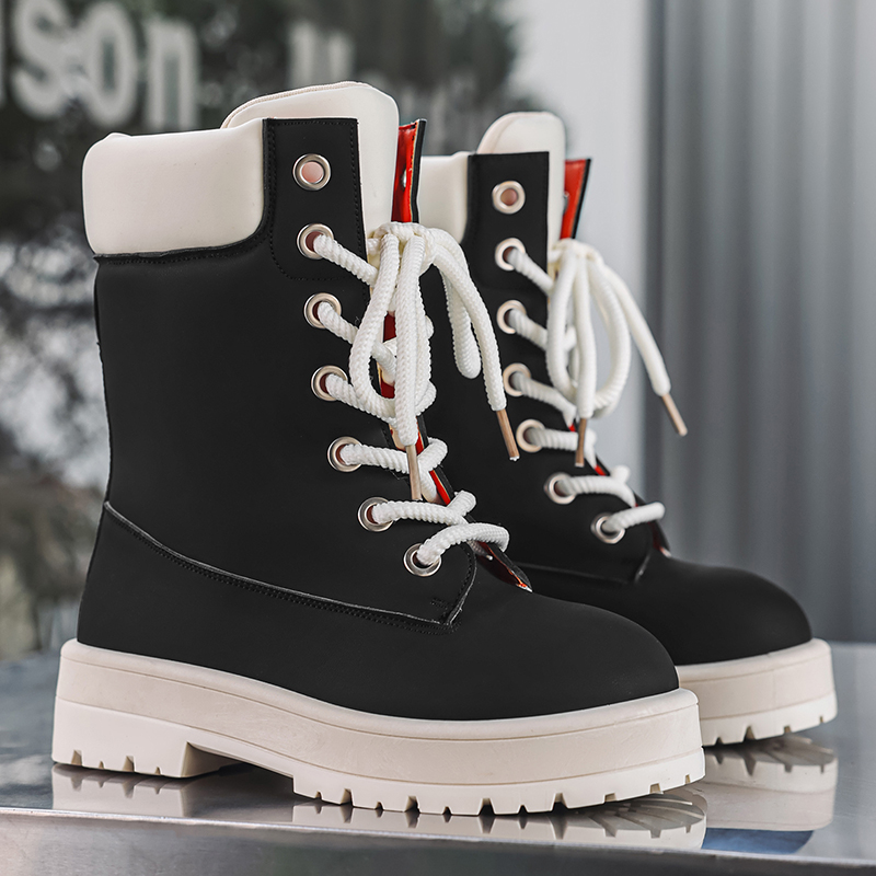 Mens Fashion Autumn 2025 - Thick Sole Keeping Warm High Top
