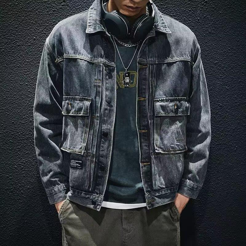 Mens Fashion Denim Jacket - High Quality Men's Denim Jacket Pockets