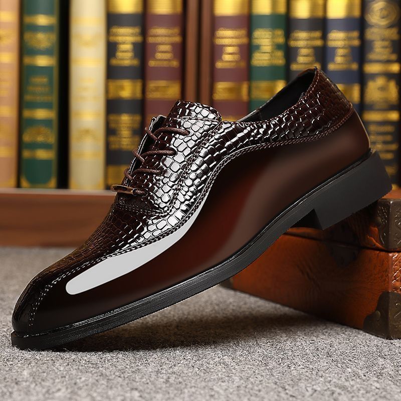 Men'S Fashion Formal - Men's Glossy Patent Leather British Style