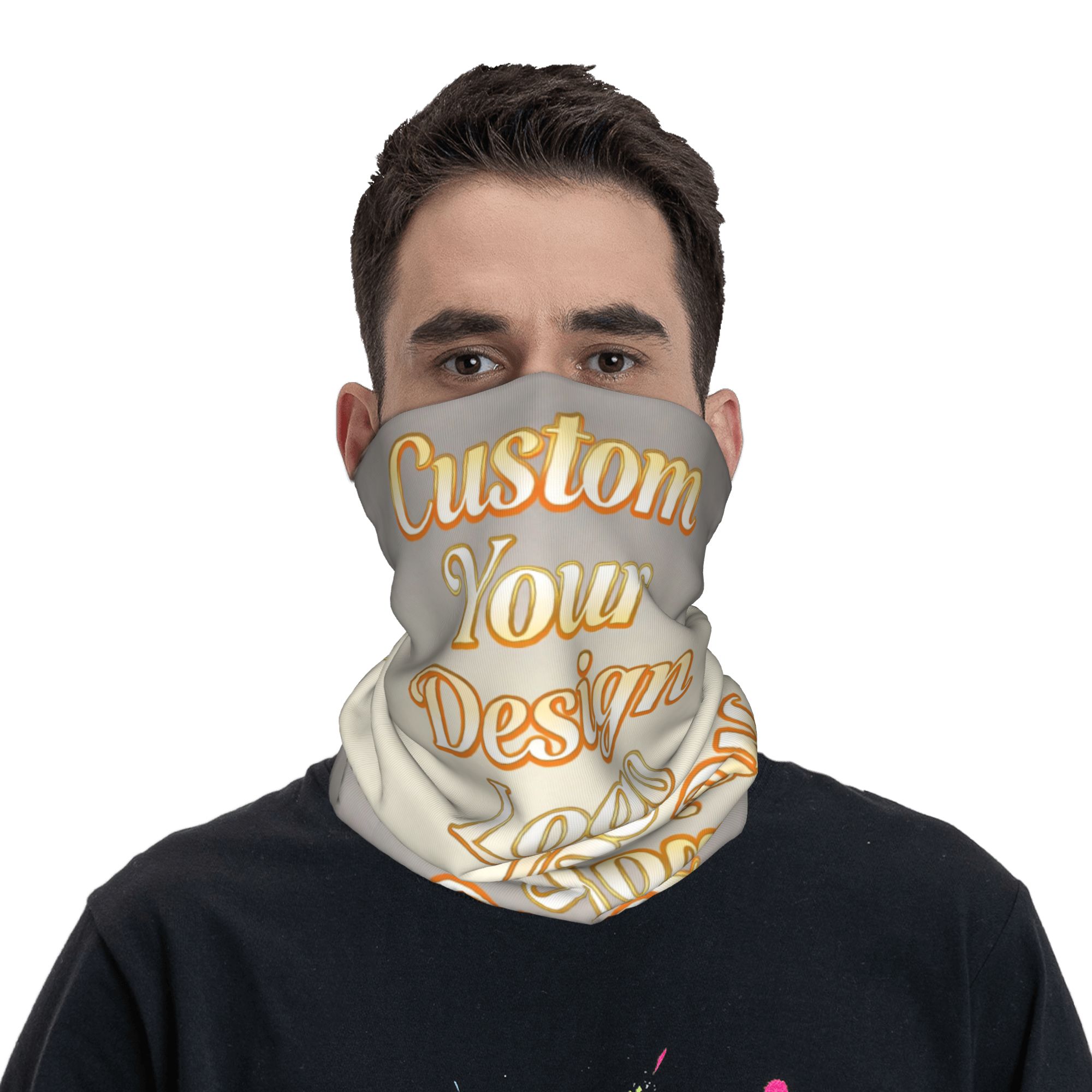 Men'S Fashion Names - Custom Your Photo Name Bandana Neck