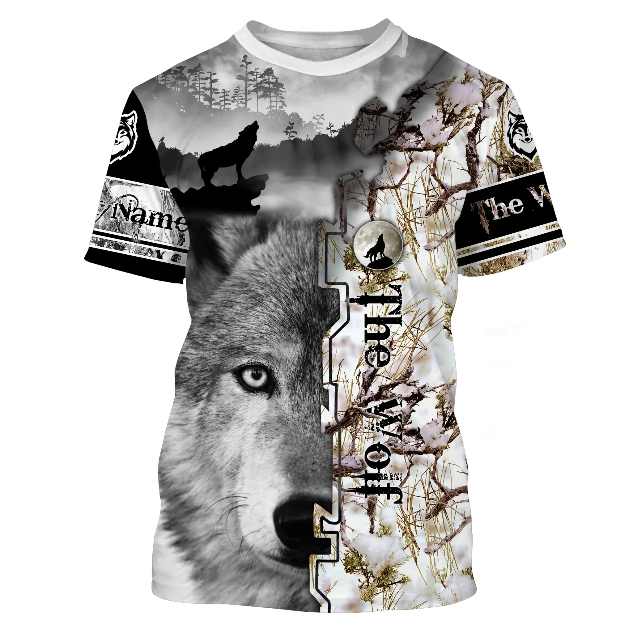 Men'S Fashion Names - Personalized Name Wolf / Deer Hunting