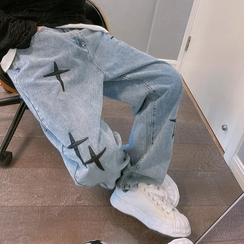 Men'S Fashion With Baggy Jeans - Jeans Men Wide Leg Cargo Pants