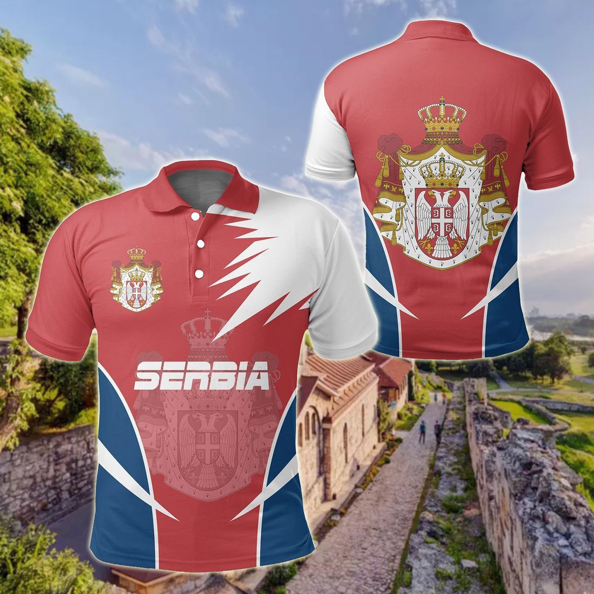 Men'S Fashion Names - Custom Name Serbia Symbol Skull Graphic