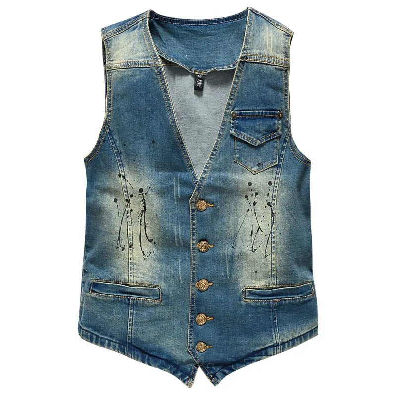 Men'S Fashion Vest With Jeans - LIBIELIY Spring Autumn New Fashion Men's