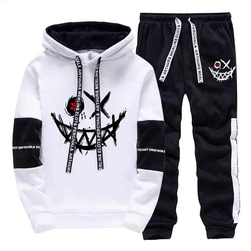 Mens Fashion Streetwear - Men's Set/Hoodie/Pants 2026 Autumn Daily Casual
