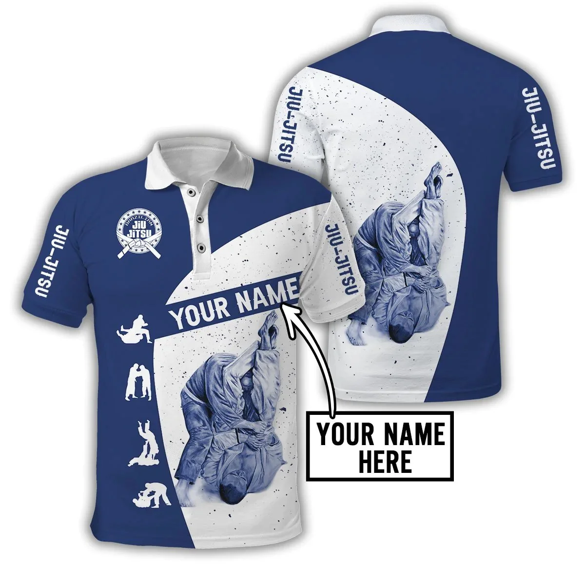 Customized Name Jiu Jitsu 3D A - Men'S Fashion Names ulasan dan harga