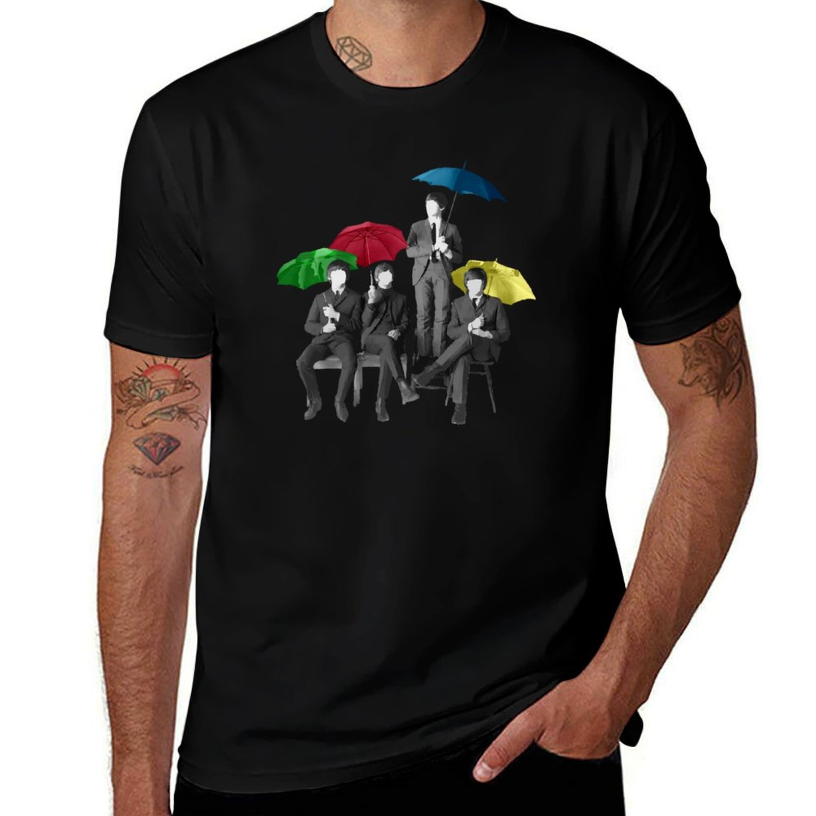 Umbrella Fab Four T-Shirt Casu - Men'S Fashion Umbrella ulasan dan harga