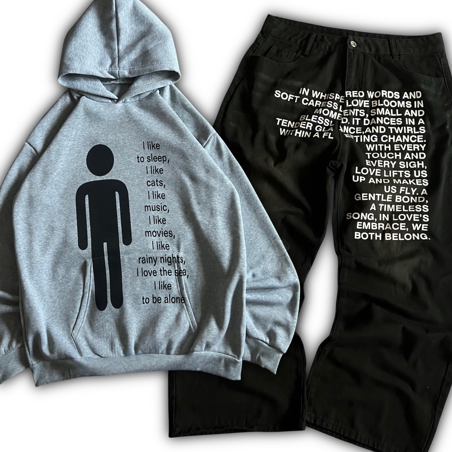 American Pattern Letter Jeans  - Mens Fashion Streetwear ulasan dan harga