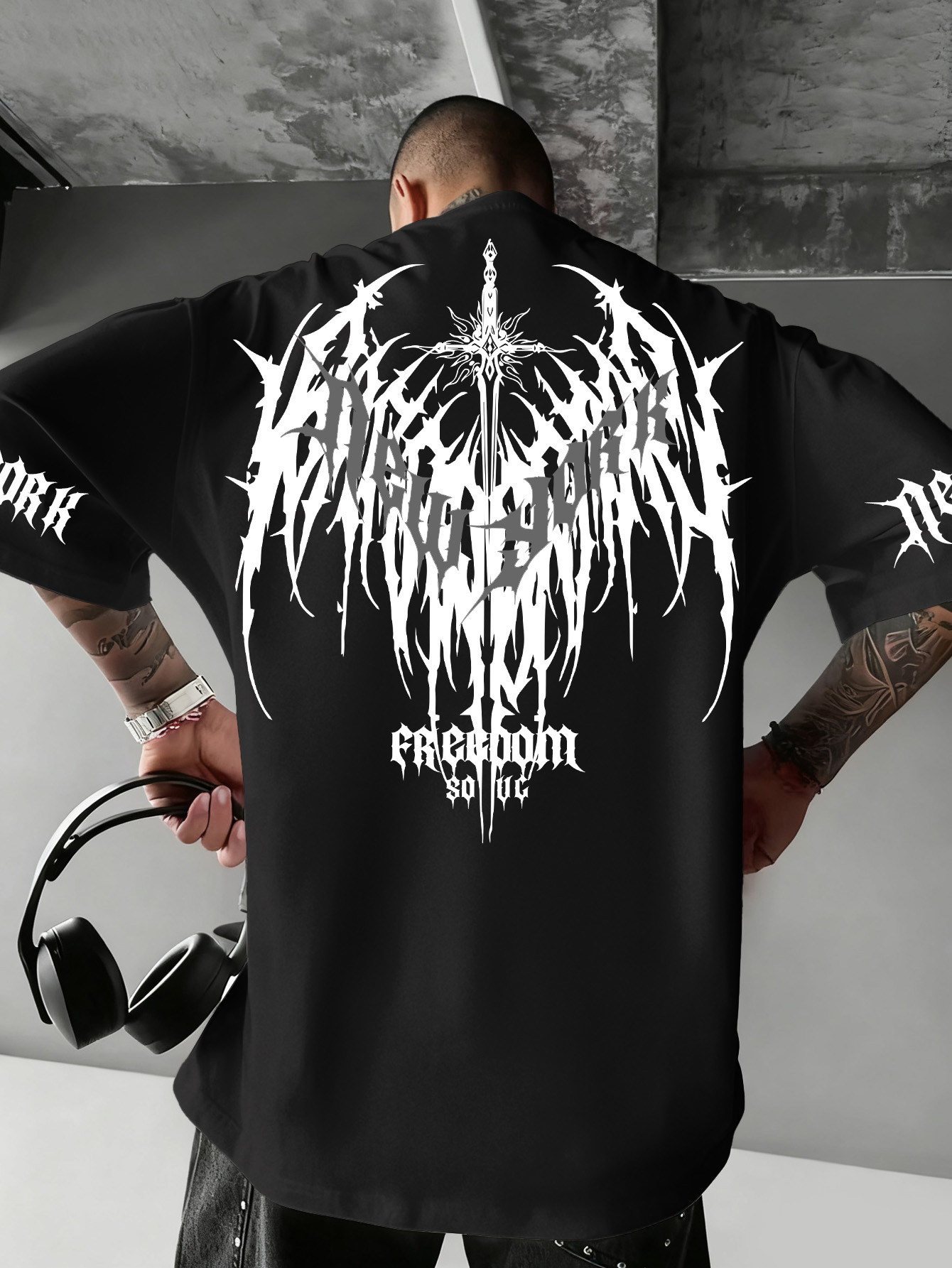 Men's Hip Hop Short Sleeve Tee - Men'S Fashion New York ulasan dan harga