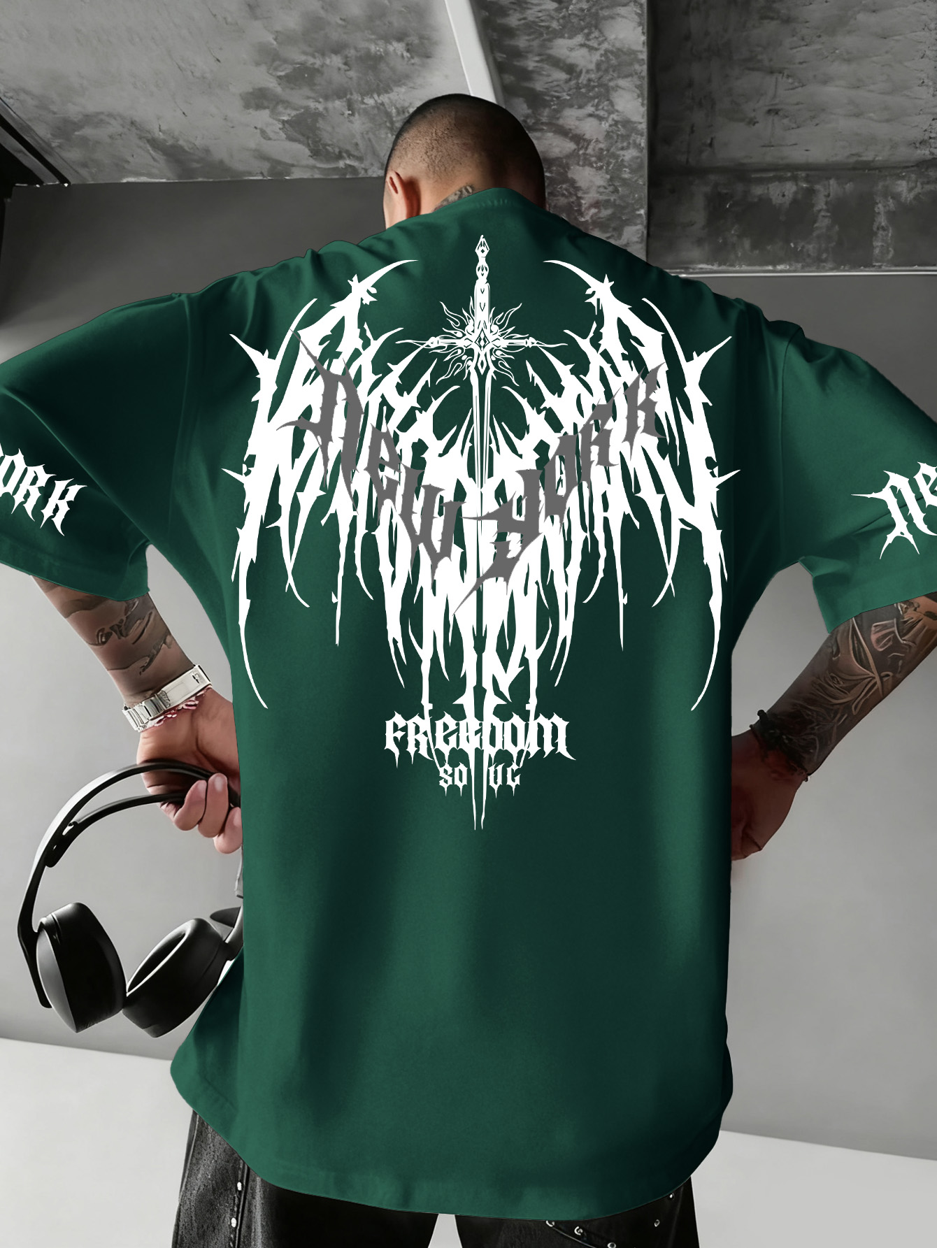Men's Hip Hop Short Sleeve Tee - Men'S Fashion New York ulasan dan harga