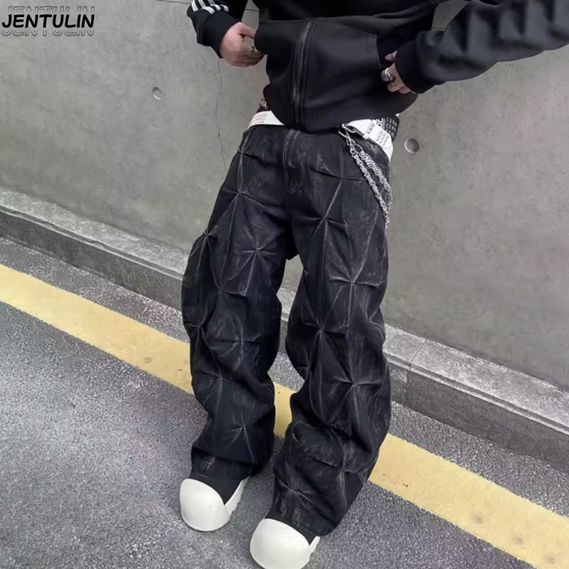 Y2K Aesthetics New Pattern Emb - Men'S Fashion With Baggy Jeans ulasan dan harga