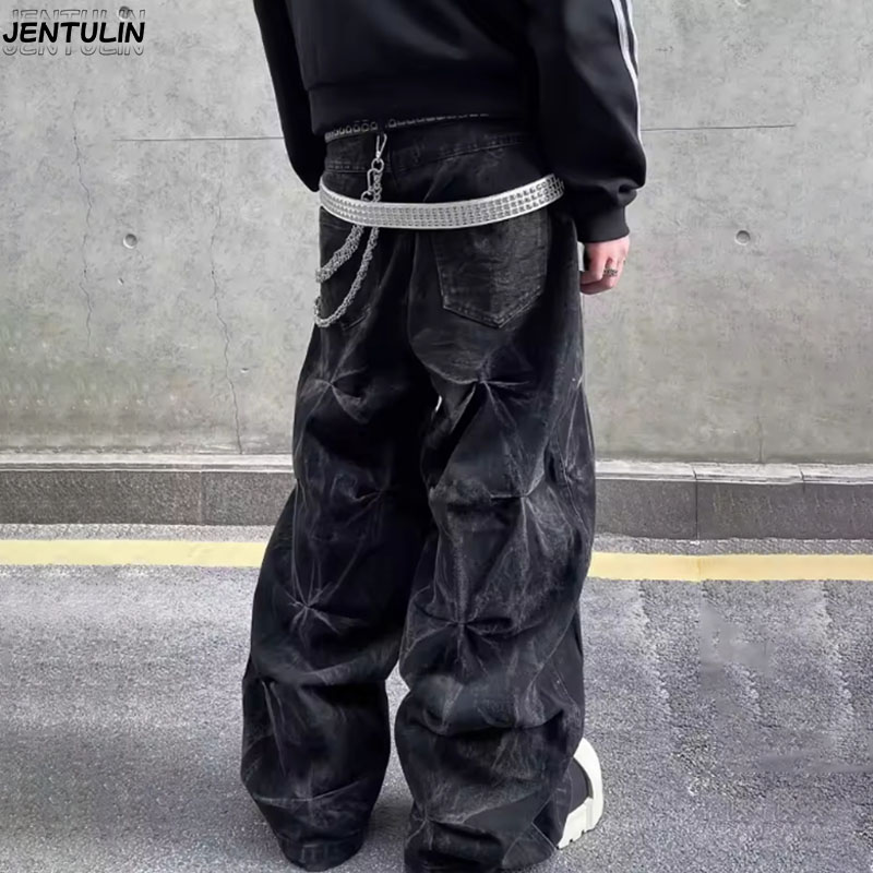 Y2K Aesthetics New Pattern Emb - Men'S Fashion With Baggy Jeans ulasan dan harga