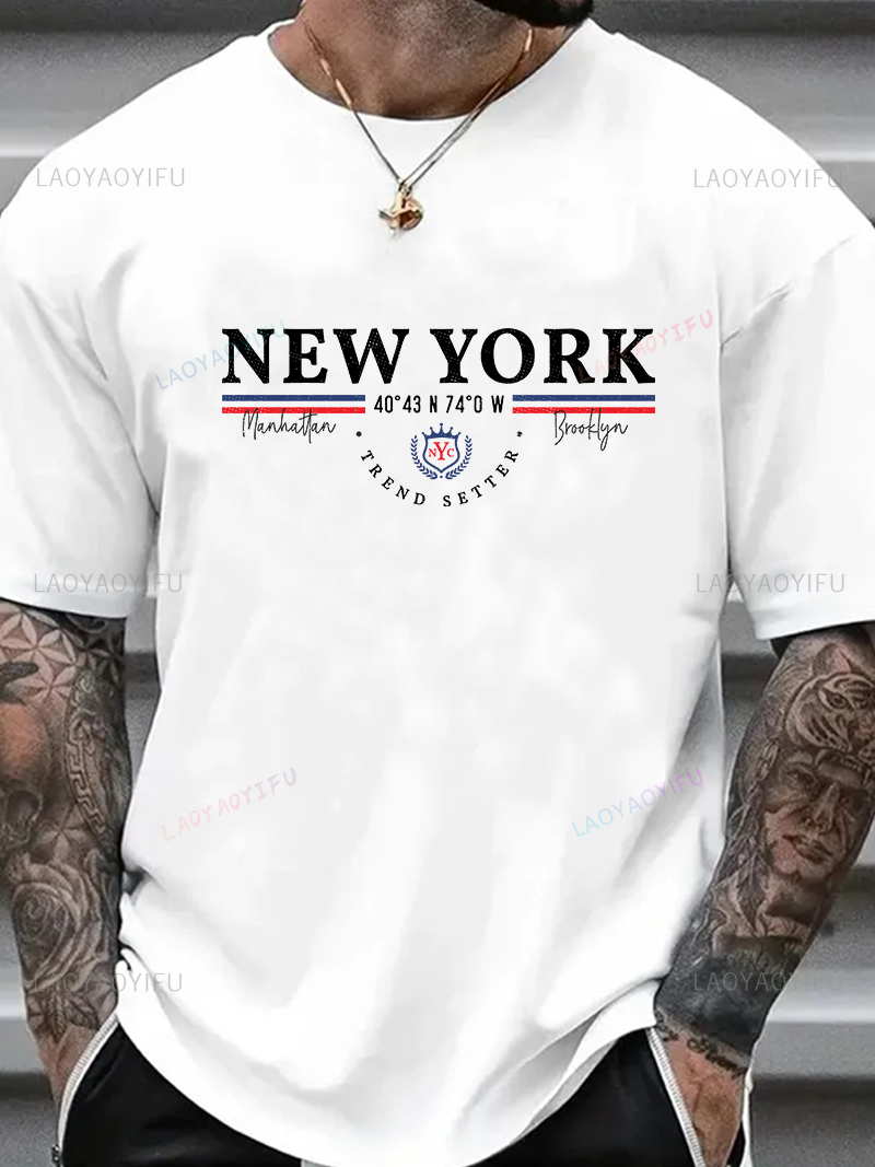 New York Letter Graphic Tee Un - Men'S Fashion New York ulasan dan harga