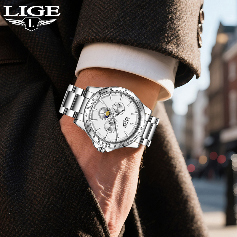 LIGE Top Brand Luxury Quartz M - Mens Fashion Week ulasan dan harga