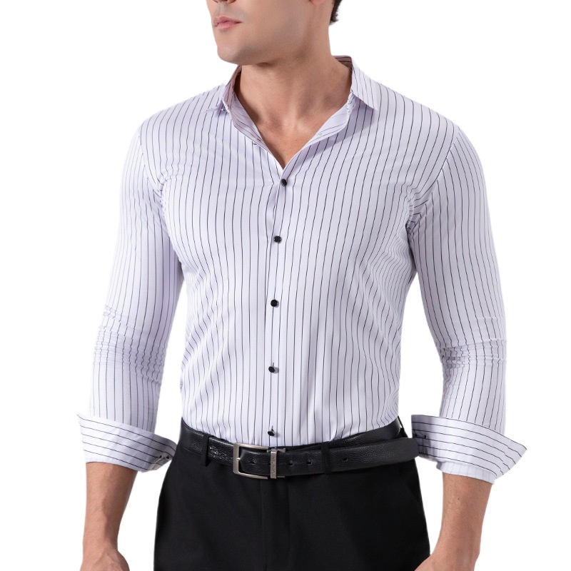 Retro Striped Wrinkle Free Str - Men'S Fashion Formal ulasan dan harga