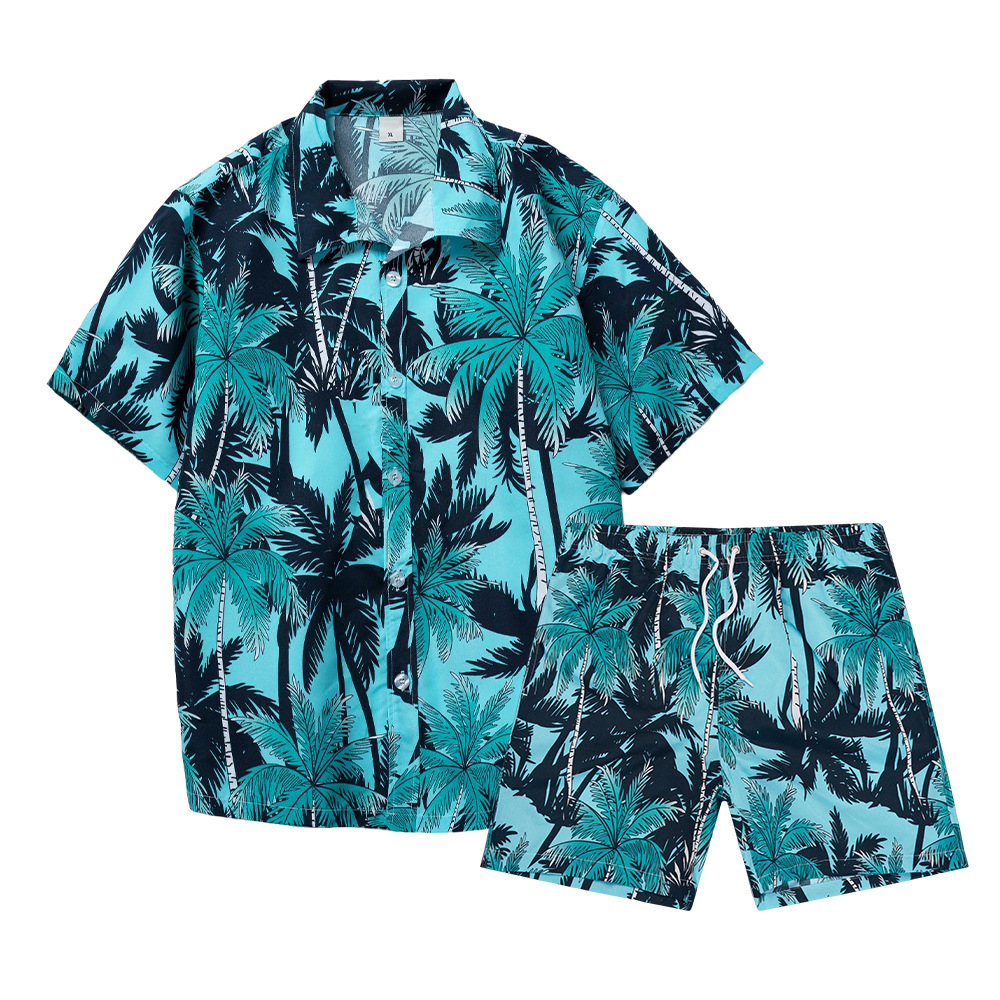 Hawaiian Coconut Tree 3D Print - Mens Fashion Streetwear ulasan dan harga