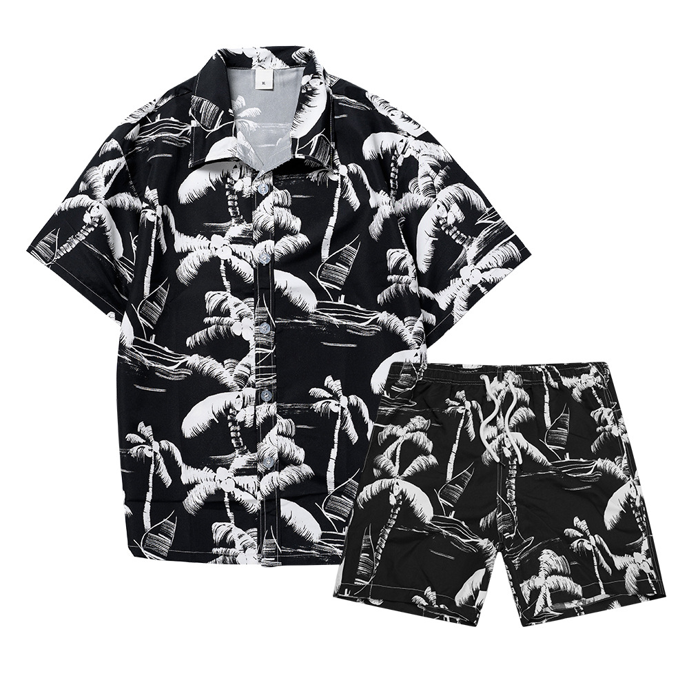 Hawaiian Coconut Tree 3D Print - Mens Fashion Streetwear ulasan dan harga