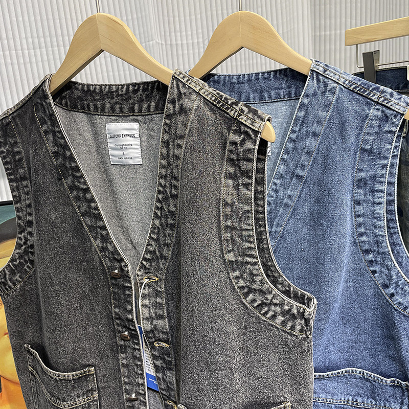 Men Japanese Streetwear Citybo - Men'S Fashion Vest With Jeans ulasan dan harga