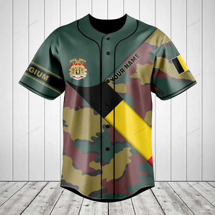 Custom Name Belgium Flag Camou - Men'S Fashion Names ulasan dan harga
