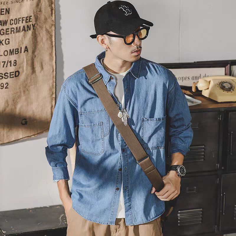 Mens American Retro Denim Jack - Mens Fashion Denim Jacket ulasan dan harga