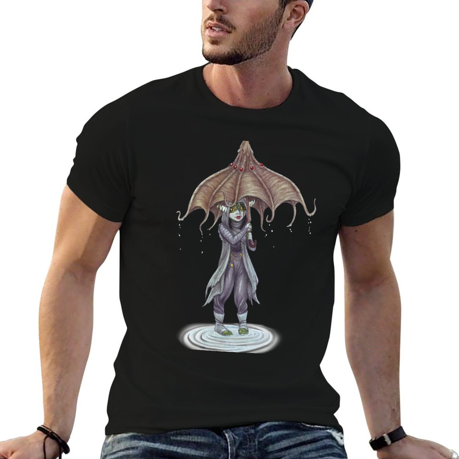 Nott n umbrella T-Shirt Casual - Men'S Fashion Umbrella ulasan dan harga