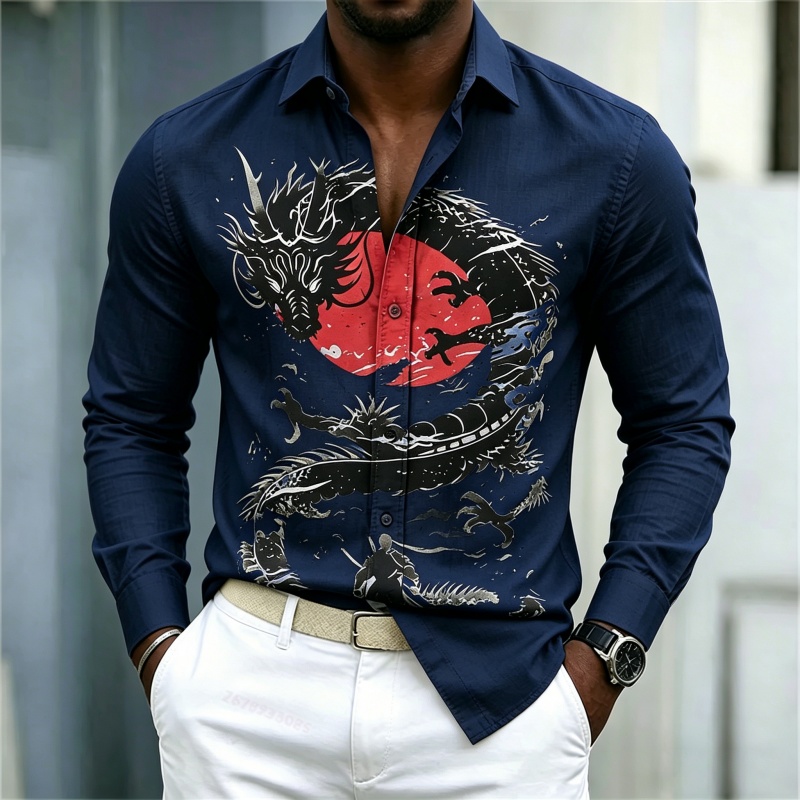 2026 New Men's Shirt White Bla - Mens Fashion Streetwear ulasan dan harga