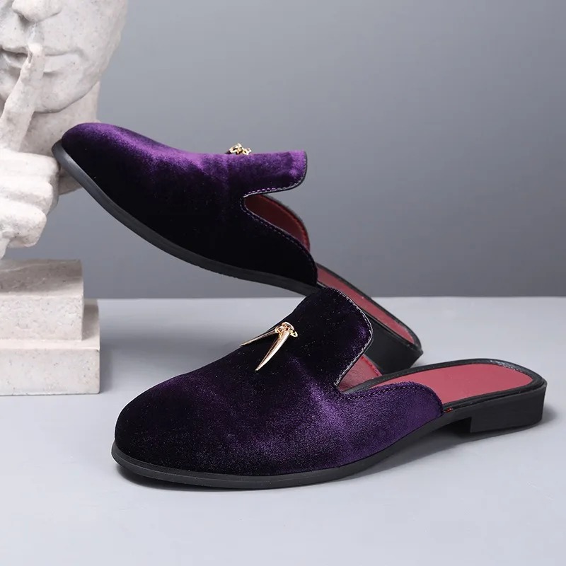 Mens Mules Shoes for Men Flock - Men'S Fashion Formal ulasan dan harga