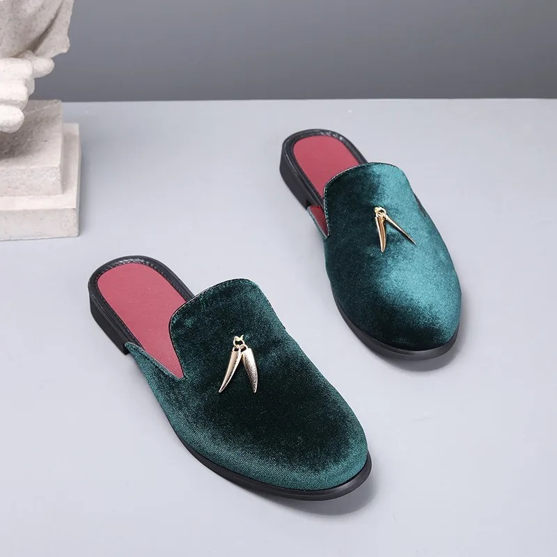 Mens Mules Shoes for Men Flock - Men'S Fashion Formal ulasan dan harga