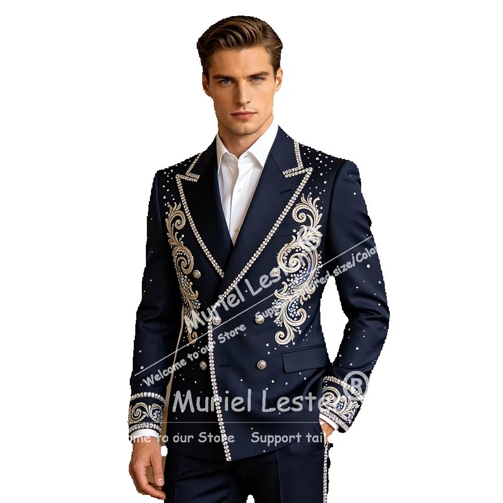 Male Fashion Tuxedos Men Suits - Mens Fashion Trajes ulasan dan harga
