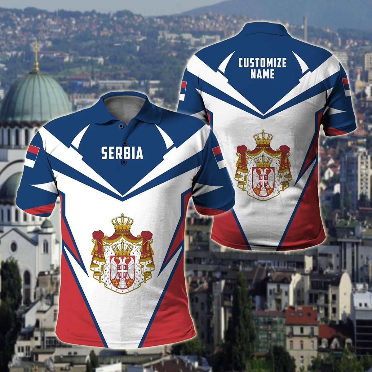 Custom Name Serbia Symbol Skul - Men'S Fashion Names ulasan dan harga