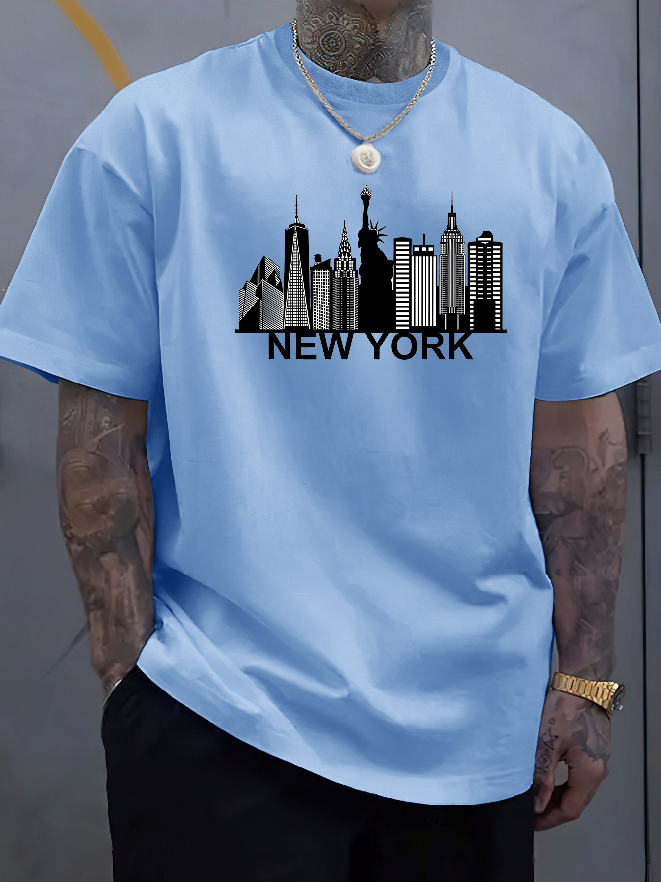 cotton men's New York city pat - Men'S Fashion New York ulasan dan harga