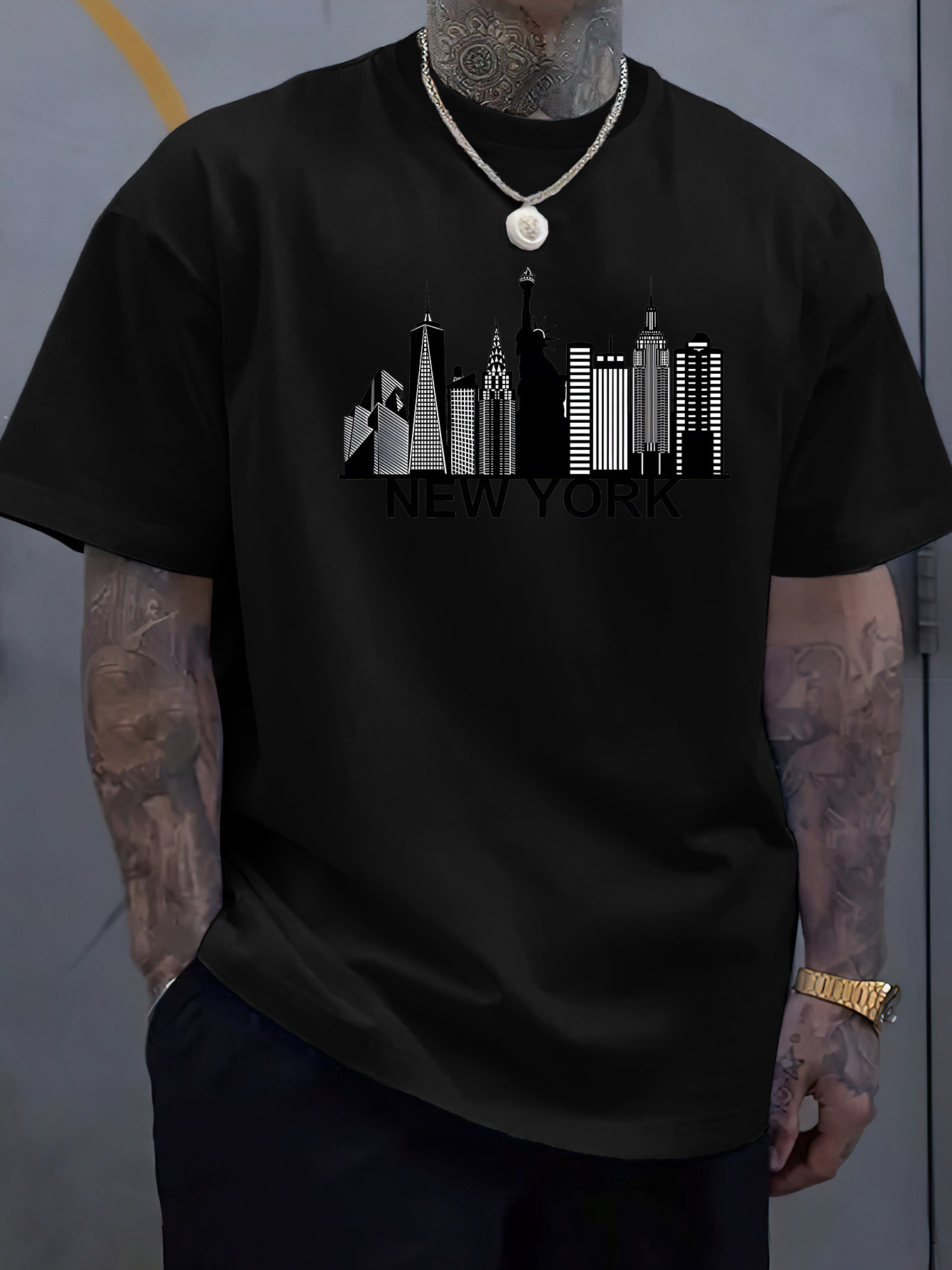 cotton men's New York city pat - Men'S Fashion New York ulasan dan harga
