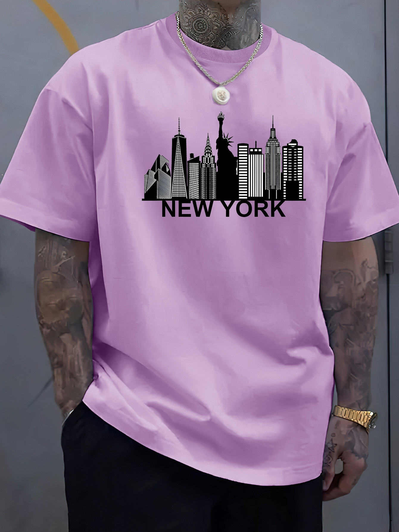 cotton men's New York city pat - Men'S Fashion New York ulasan dan harga
