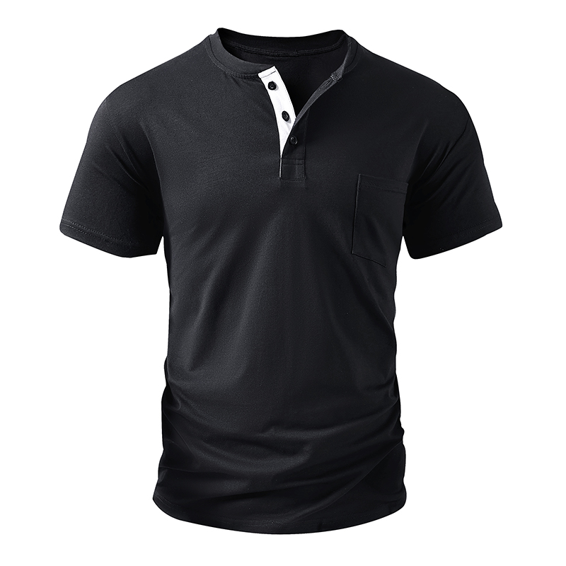 Henley T Shirt Men's EU Size C - Mens Fashion Streetwear ulasan dan harga