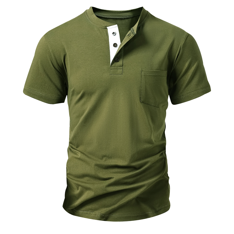 Henley T Shirt Men's EU Size C - Mens Fashion Streetwear ulasan dan harga