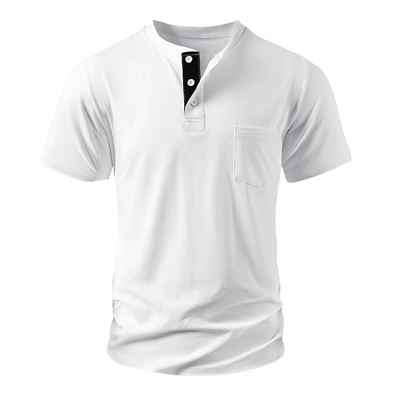 Henley T Shirt Men's EU Size C - Mens Fashion Streetwear ulasan dan harga