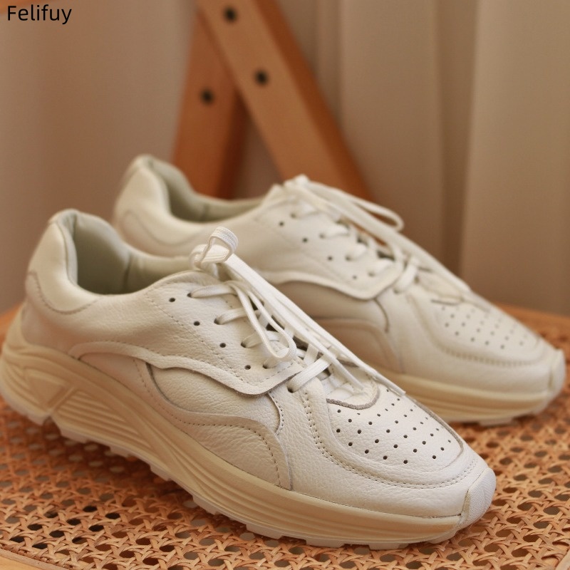 Round-toe Lace-up Casual White - Mens Fashion Week ulasan dan harga