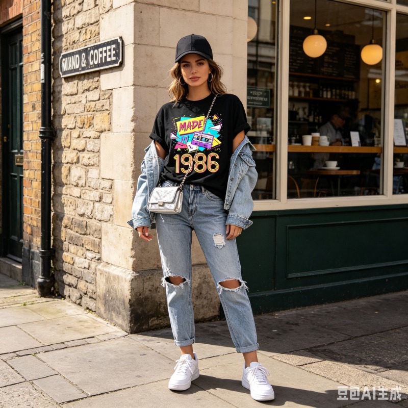 Women Men Retro 80s Graphic Te - Mens Fashion In The 80S ulasan dan harga