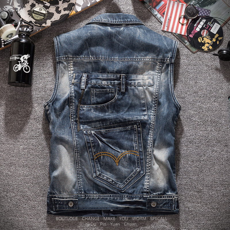 Fashion Jean Waistcoat Motorcy - Men'S Fashion Vest With Jeans ulasan dan harga