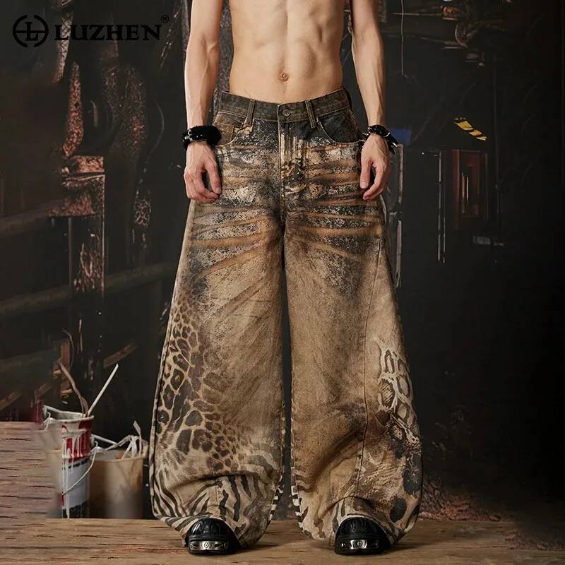 LUZHEN 2026 New Original Y2K S - Men'S Fashion With Baggy Jeans ulasan dan harga