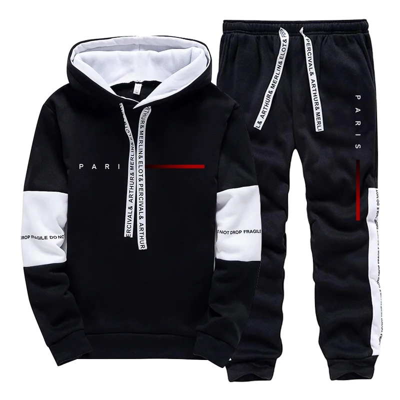 Men's Set Paris Fashion Hoodie - Mens Fashion Streetwear ulasan dan harga