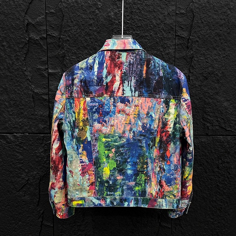 Men's Fashion High Street Graf - Mens Fashion Denim Jacket ulasan dan harga